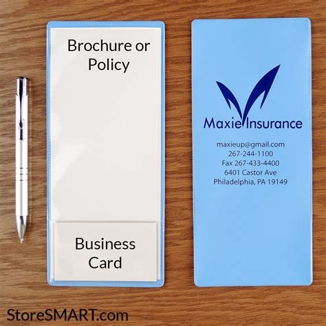 insurance holder with business cards